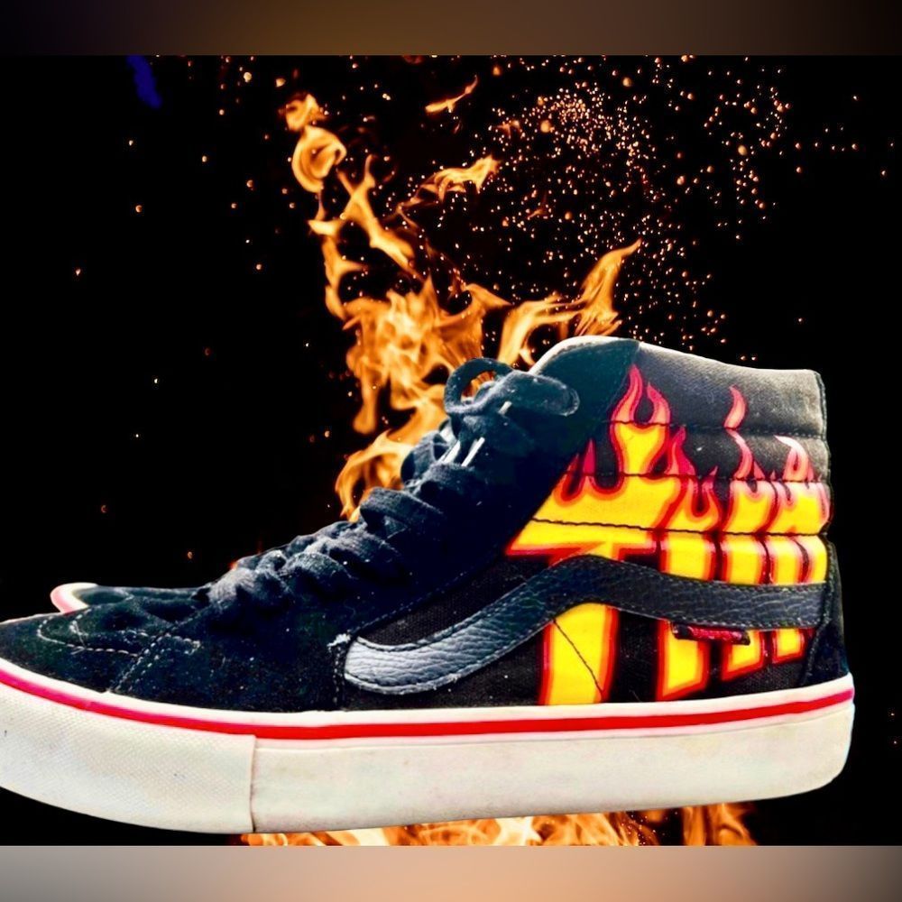VANS X THRASHER SK8-HI PRO THRASHER BLACK MENS SIZE 10.5